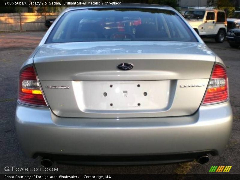 Brilliant Silver Metallic / Off-Black 2006 Subaru Legacy 2.5i Sedan