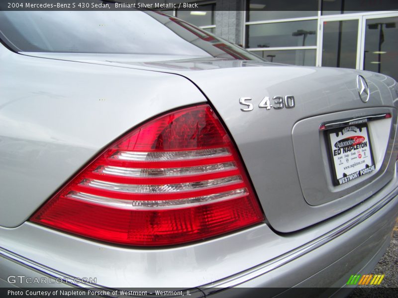 Brilliant Silver Metallic / Black 2004 Mercedes-Benz S 430 Sedan
