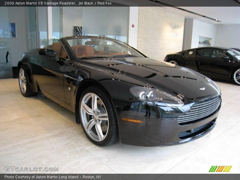 Jet Black / Red Fox 2009 Aston Martin V8 Vantage Roadster