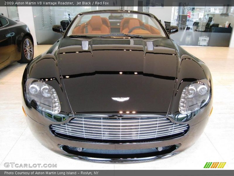 Jet Black / Red Fox 2009 Aston Martin V8 Vantage Roadster