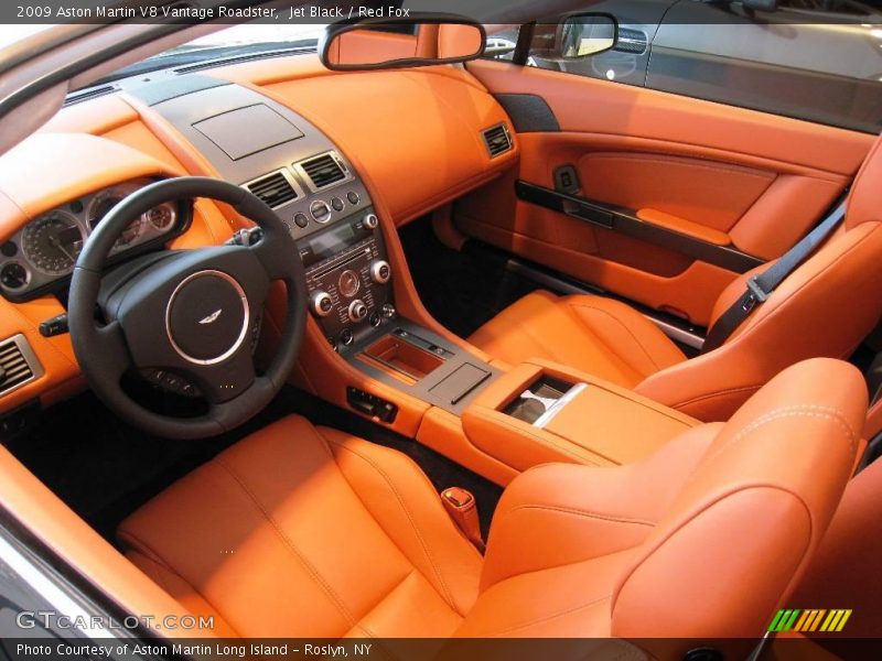 Jet Black / Red Fox 2009 Aston Martin V8 Vantage Roadster