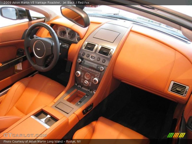 Jet Black / Red Fox 2009 Aston Martin V8 Vantage Roadster