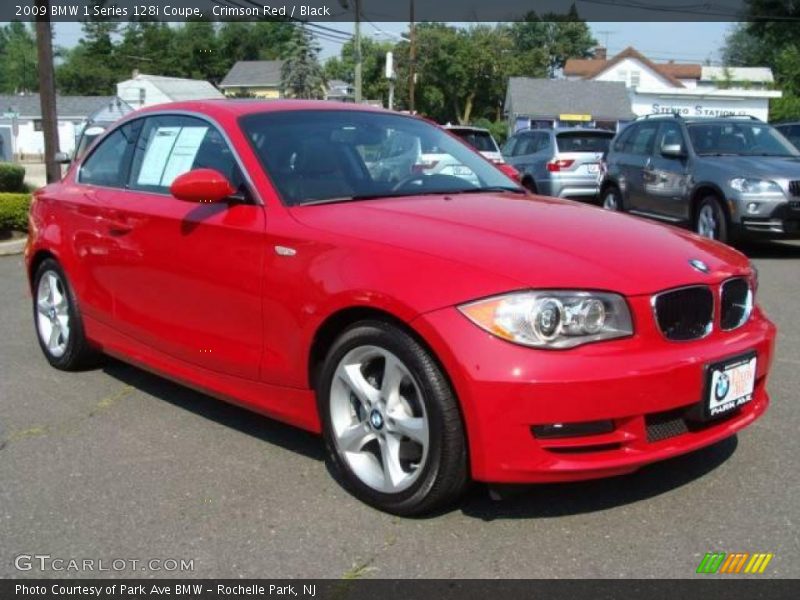 Crimson Red / Black 2009 BMW 1 Series 128i Coupe