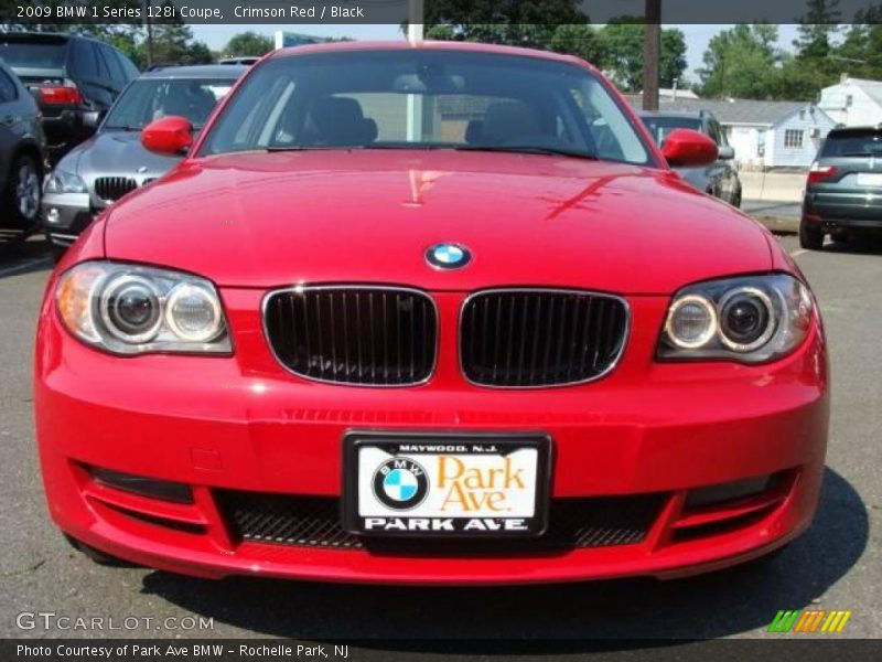 Crimson Red / Black 2009 BMW 1 Series 128i Coupe