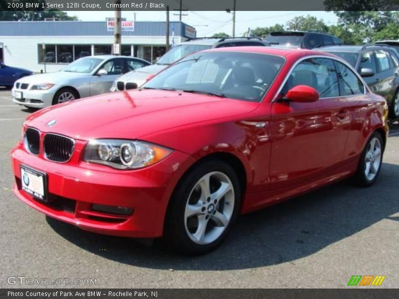 Crimson Red / Black 2009 BMW 1 Series 128i Coupe
