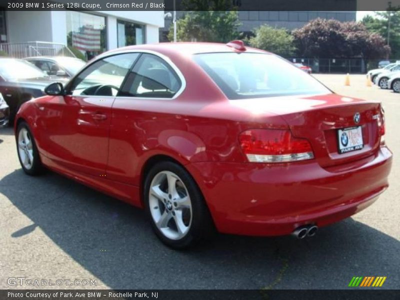 Crimson Red / Black 2009 BMW 1 Series 128i Coupe