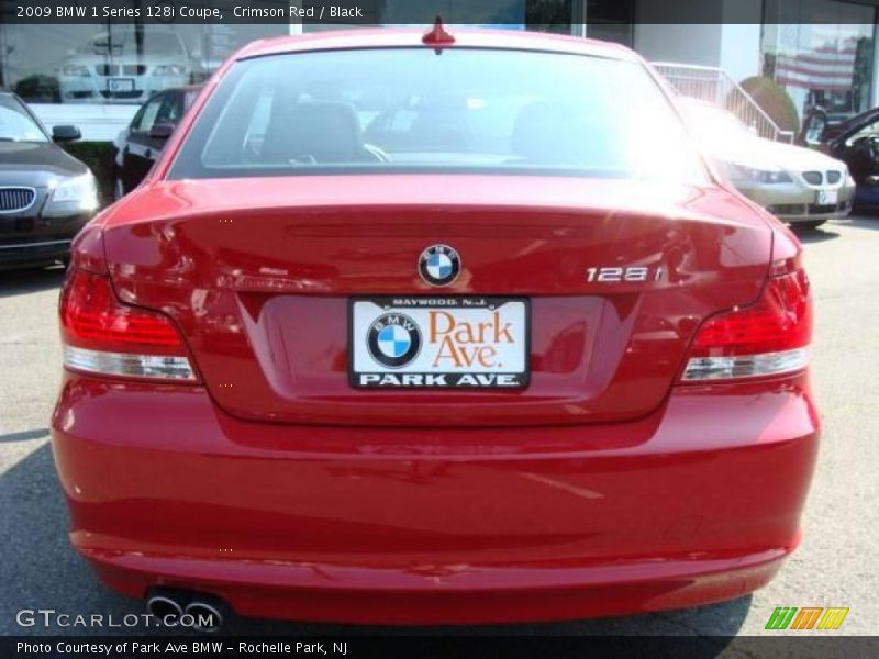 Crimson Red / Black 2009 BMW 1 Series 128i Coupe