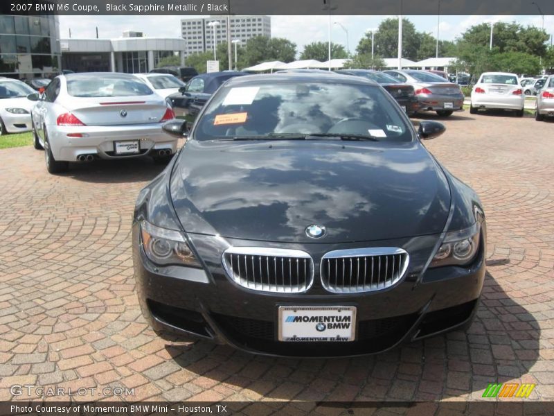 Black Sapphire Metallic / Black 2007 BMW M6 Coupe