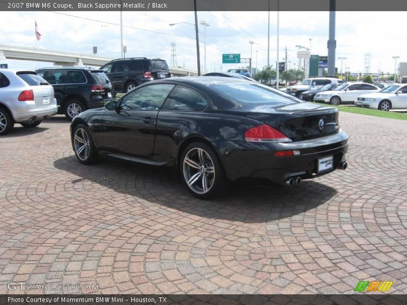 Black Sapphire Metallic / Black 2007 BMW M6 Coupe