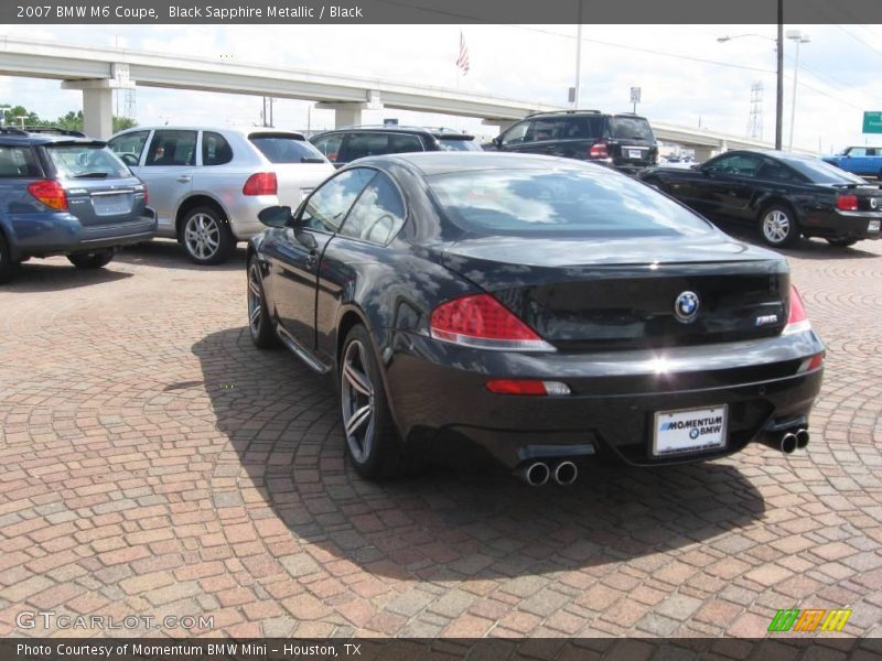 Black Sapphire Metallic / Black 2007 BMW M6 Coupe