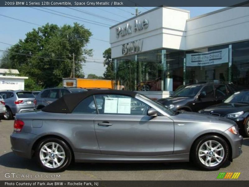 Space Grey Metallic / Black 2009 BMW 1 Series 128i Convertible