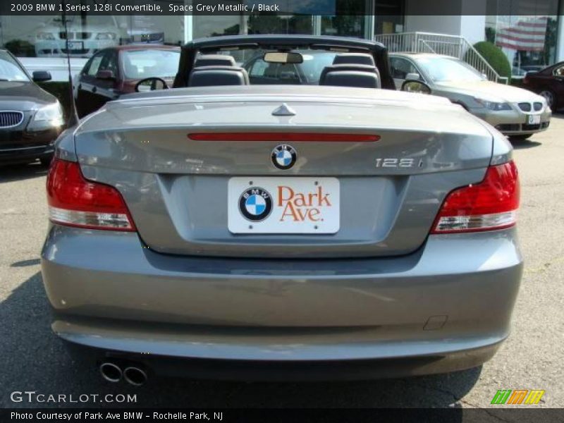 Space Grey Metallic / Black 2009 BMW 1 Series 128i Convertible