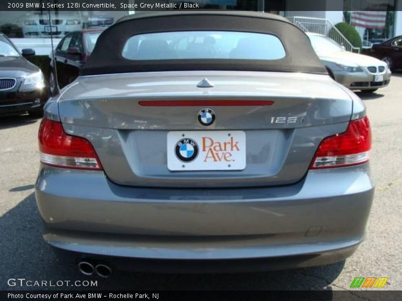 Space Grey Metallic / Black 2009 BMW 1 Series 128i Convertible