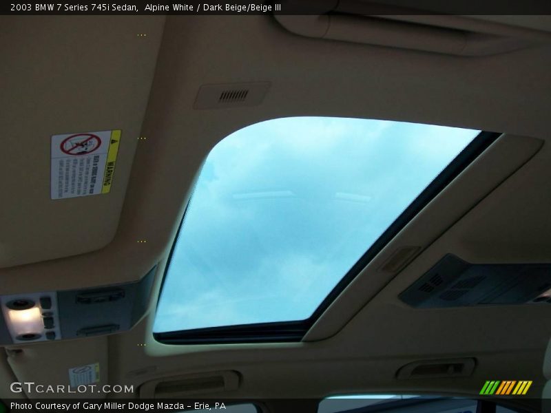 Alpine White / Dark Beige/Beige III 2003 BMW 7 Series 745i Sedan