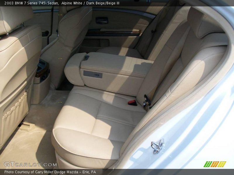 Alpine White / Dark Beige/Beige III 2003 BMW 7 Series 745i Sedan