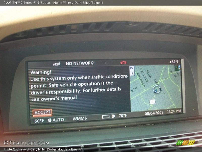 Alpine White / Dark Beige/Beige III 2003 BMW 7 Series 745i Sedan