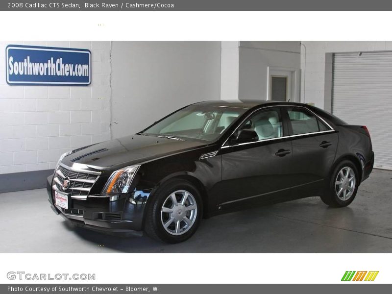 Black Raven / Cashmere/Cocoa 2008 Cadillac CTS Sedan