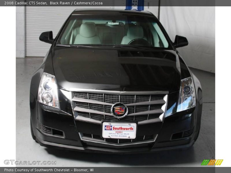 Black Raven / Cashmere/Cocoa 2008 Cadillac CTS Sedan