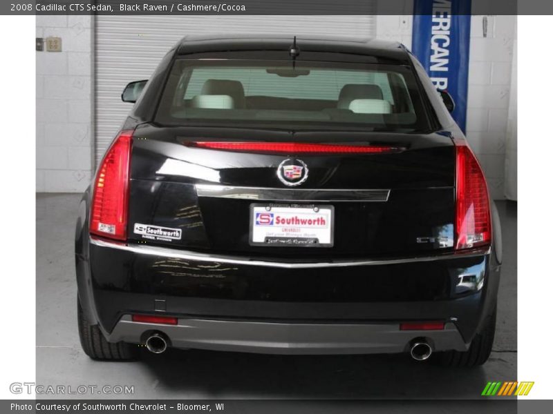 Black Raven / Cashmere/Cocoa 2008 Cadillac CTS Sedan
