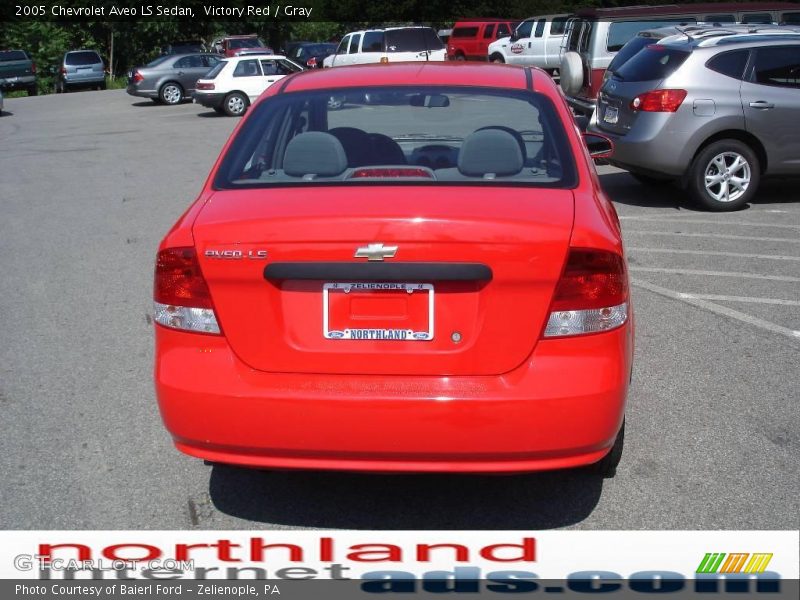 Victory Red / Gray 2005 Chevrolet Aveo LS Sedan