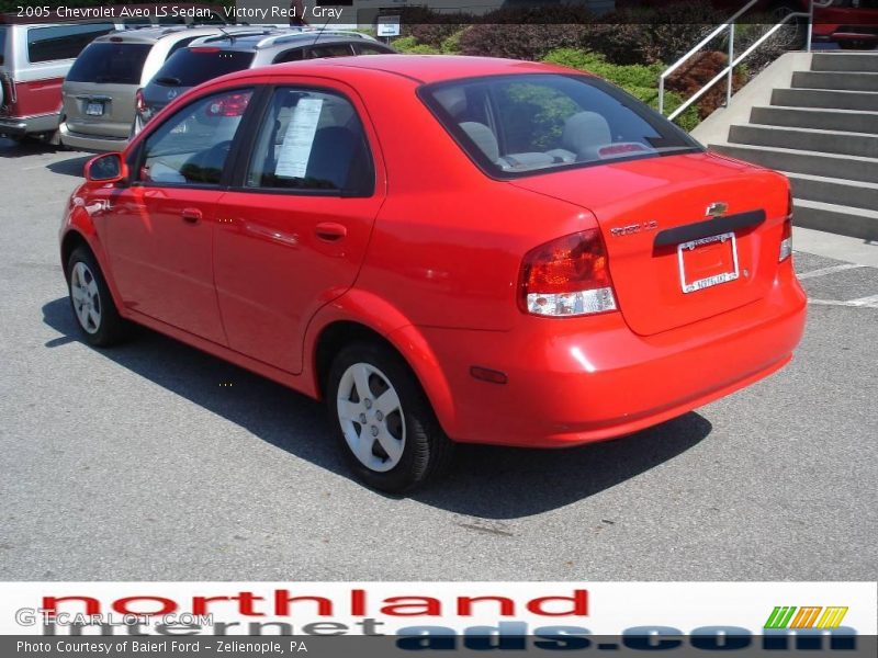 Victory Red / Gray 2005 Chevrolet Aveo LS Sedan