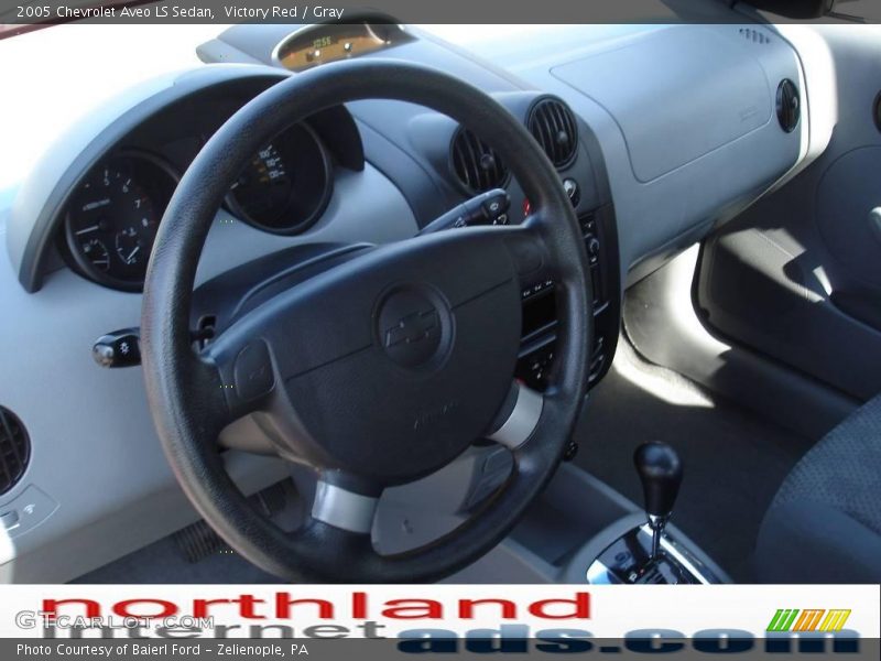 Victory Red / Gray 2005 Chevrolet Aveo LS Sedan
