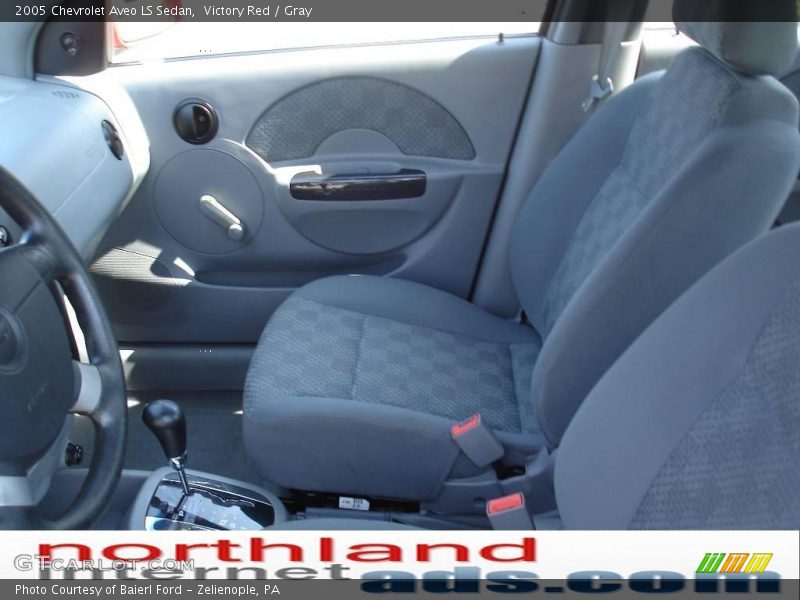 Victory Red / Gray 2005 Chevrolet Aveo LS Sedan