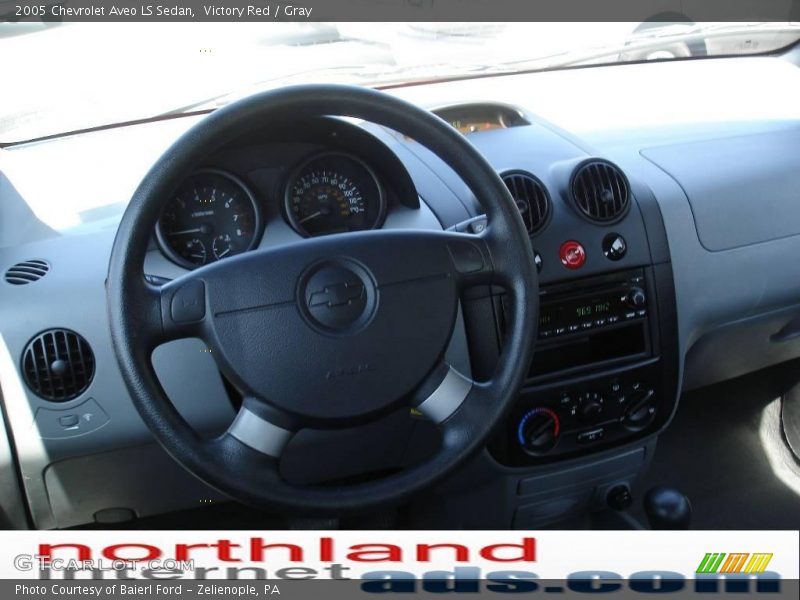 Victory Red / Gray 2005 Chevrolet Aveo LS Sedan