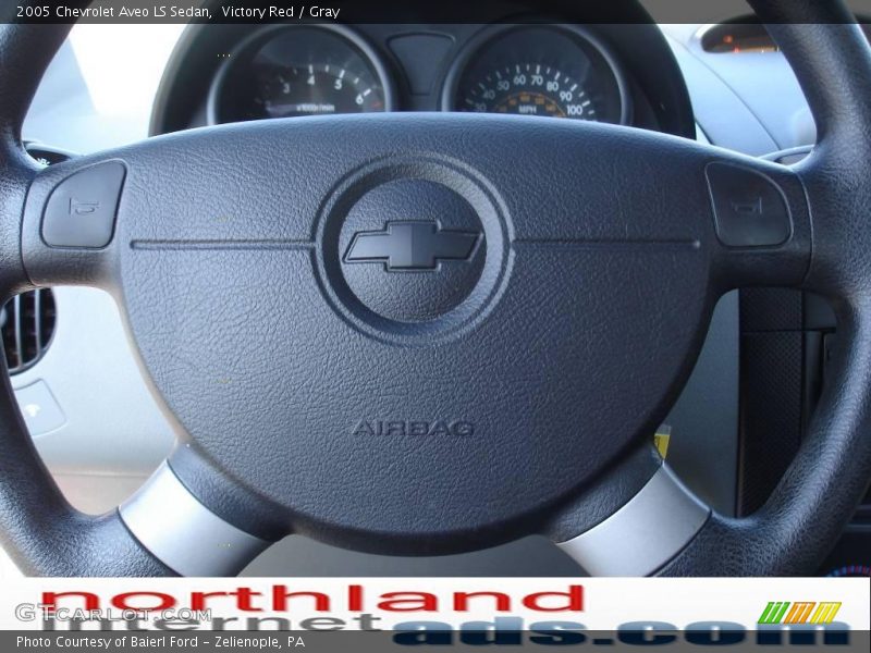 Victory Red / Gray 2005 Chevrolet Aveo LS Sedan