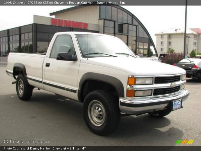 Summit White / Blue 1998 Chevrolet C/K 3500 K3500 Cheyenne Regular Cab 4x4