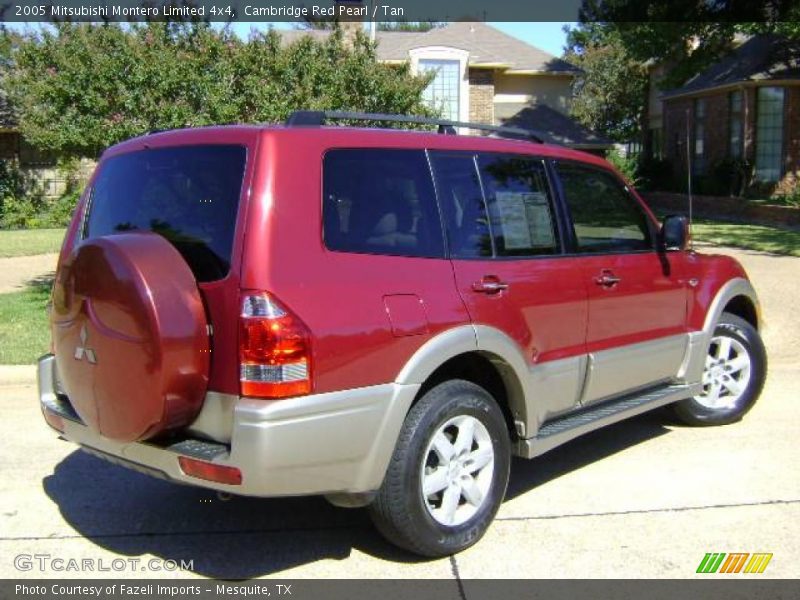 Cambridge Red Pearl / Tan 2005 Mitsubishi Montero Limited 4x4