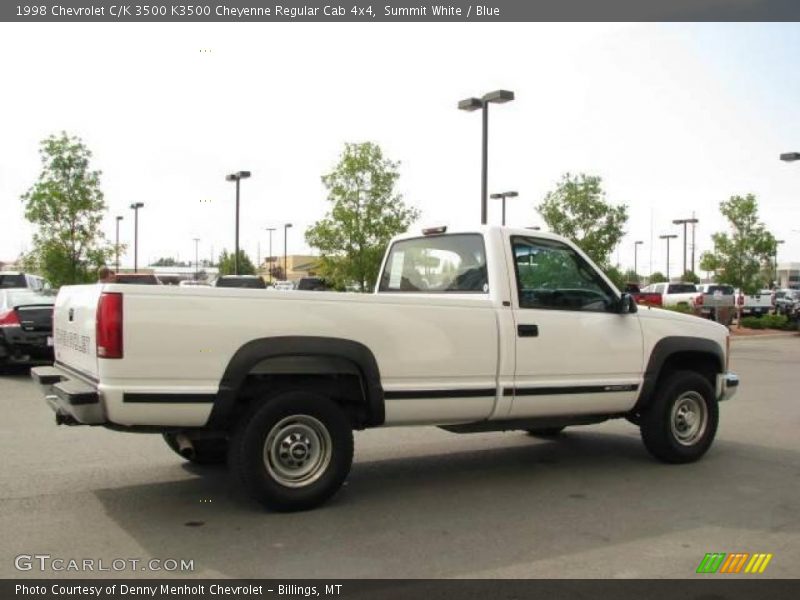 Summit White / Blue 1998 Chevrolet C/K 3500 K3500 Cheyenne Regular Cab 4x4