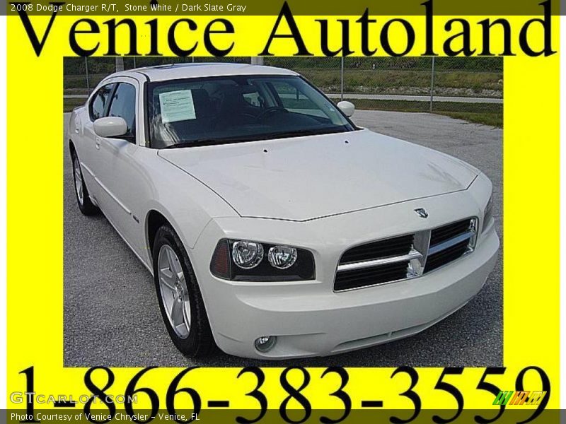 Stone White / Dark Slate Gray 2008 Dodge Charger R/T