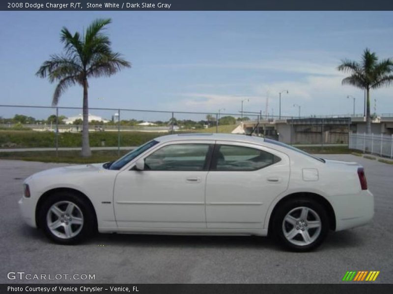 Stone White / Dark Slate Gray 2008 Dodge Charger R/T