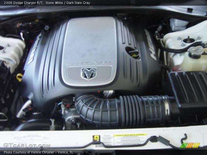 Stone White / Dark Slate Gray 2008 Dodge Charger R/T