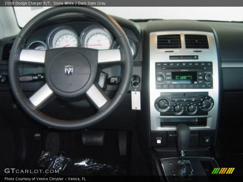 Stone White / Dark Slate Gray 2008 Dodge Charger R/T
