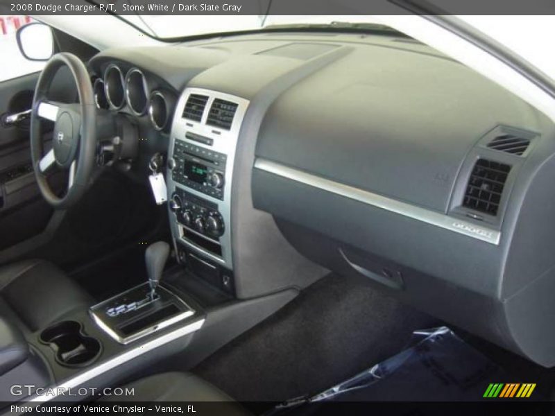 Stone White / Dark Slate Gray 2008 Dodge Charger R/T