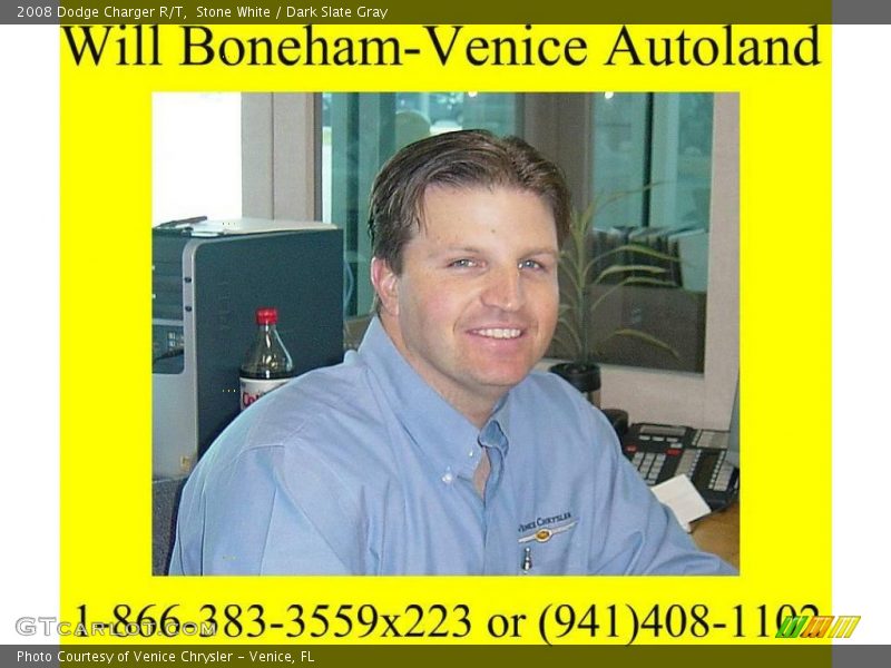 Stone White / Dark Slate Gray 2008 Dodge Charger R/T