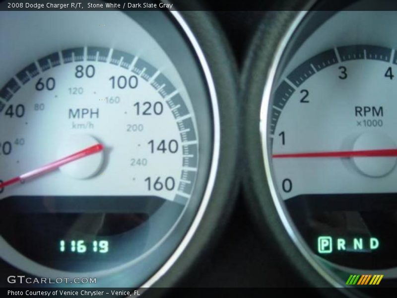 Stone White / Dark Slate Gray 2008 Dodge Charger R/T