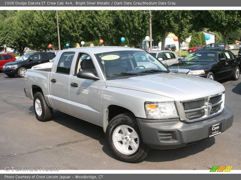 Bright Silver Metallic / Dark Slate Gray/Medium Slate Gray 2008 Dodge Dakota ST Crew Cab 4x4