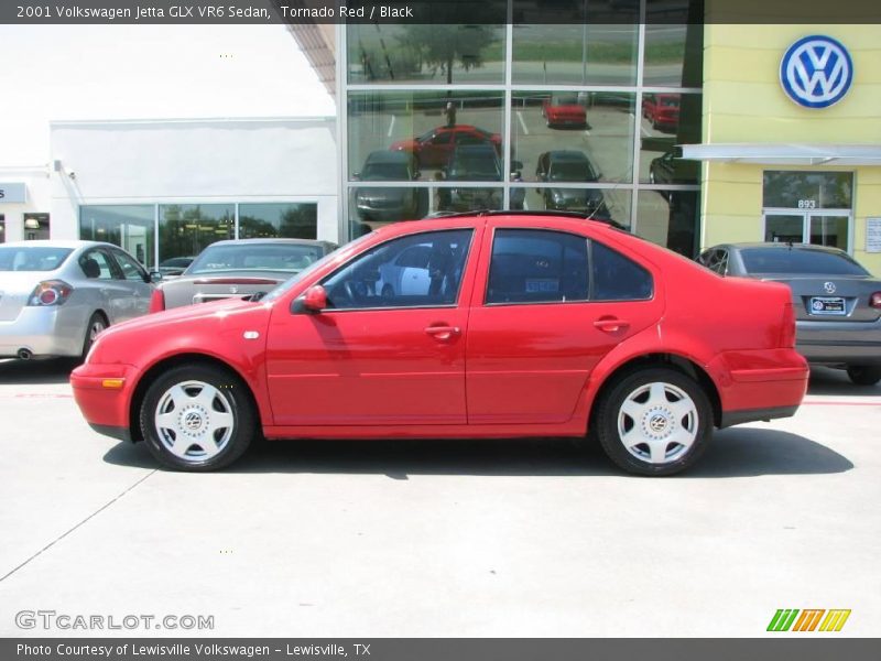 Tornado Red / Black 2001 Volkswagen Jetta GLX VR6 Sedan