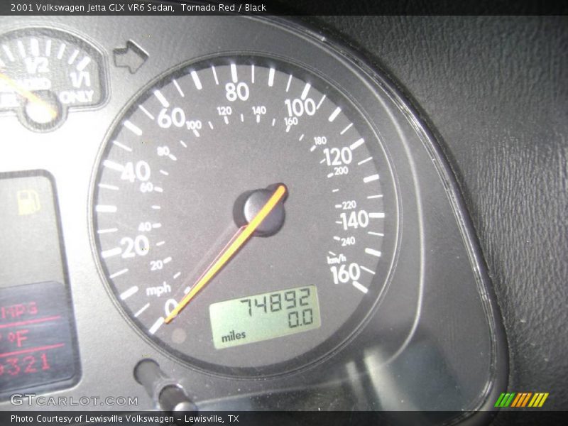Tornado Red / Black 2001 Volkswagen Jetta GLX VR6 Sedan