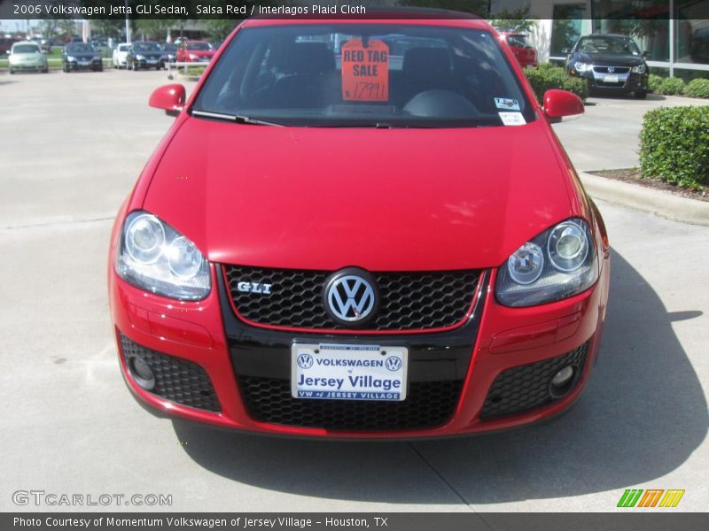 Salsa Red / Interlagos Plaid Cloth 2006 Volkswagen Jetta GLI Sedan