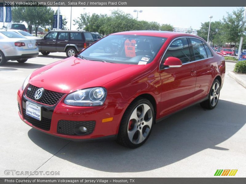 Salsa Red / Interlagos Plaid Cloth 2006 Volkswagen Jetta GLI Sedan