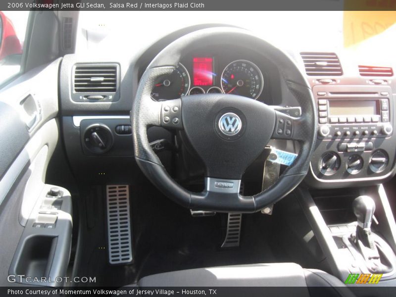 Salsa Red / Interlagos Plaid Cloth 2006 Volkswagen Jetta GLI Sedan