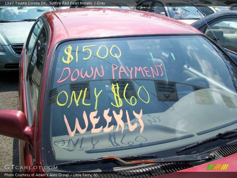 Sunfire Red Pearl Metallic / Gray 1997 Toyota Corolla DX