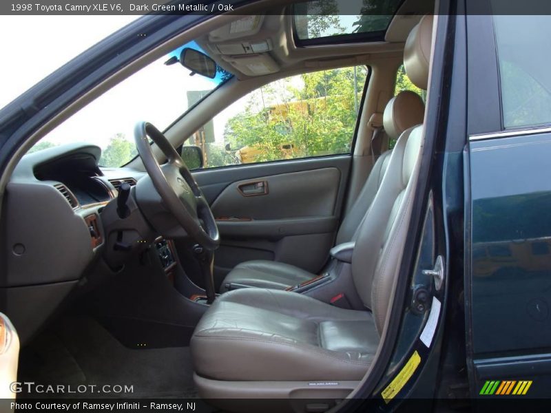 Dark Green Metallic / Oak 1998 Toyota Camry XLE V6