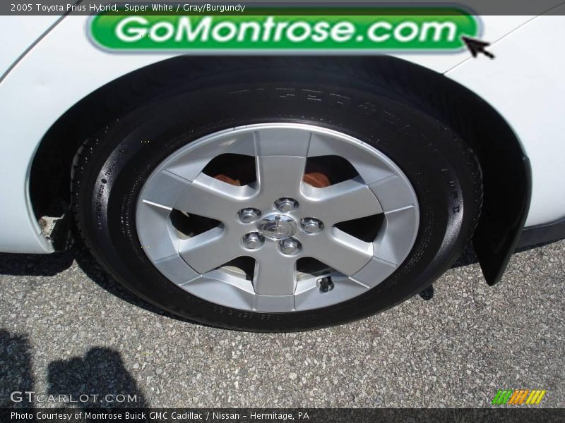 Super White / Gray/Burgundy 2005 Toyota Prius Hybrid