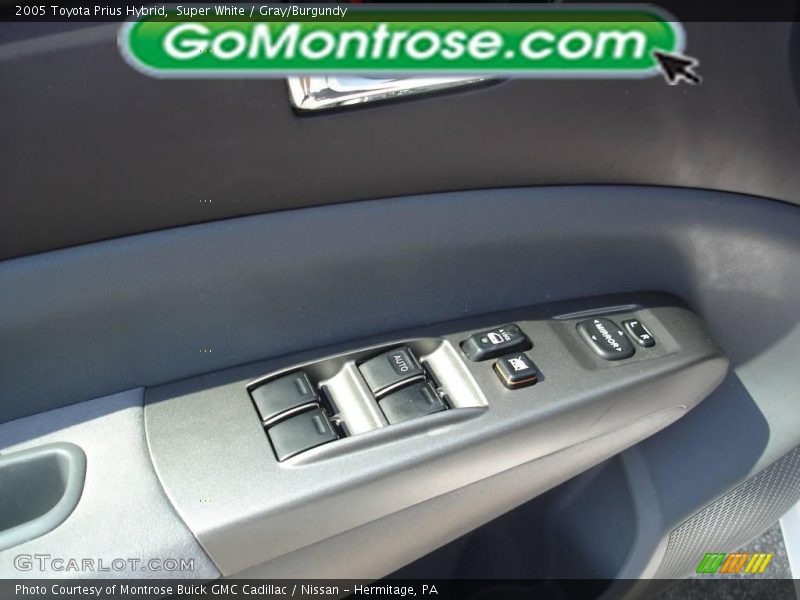 Super White / Gray/Burgundy 2005 Toyota Prius Hybrid