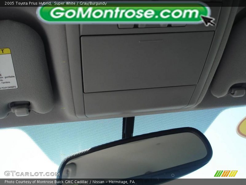 Super White / Gray/Burgundy 2005 Toyota Prius Hybrid